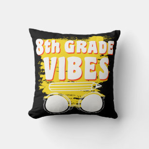 Back To School 8th Grade Vibes Shirt First Day Kid Throw Pillow
