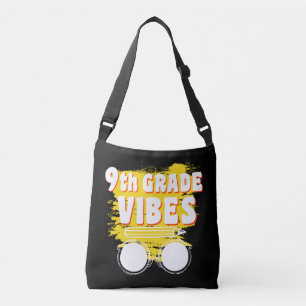 Back To School 9th Grade Vibes Shirt First Day Kid Crossbody Bag