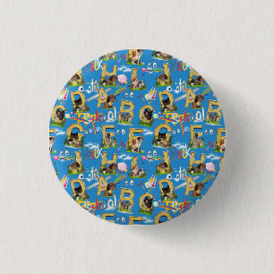 Back To School ABC Repeat Design 1 Inch Round Button