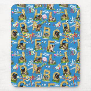 Back To School ABC Repeat Design Mouse Pad