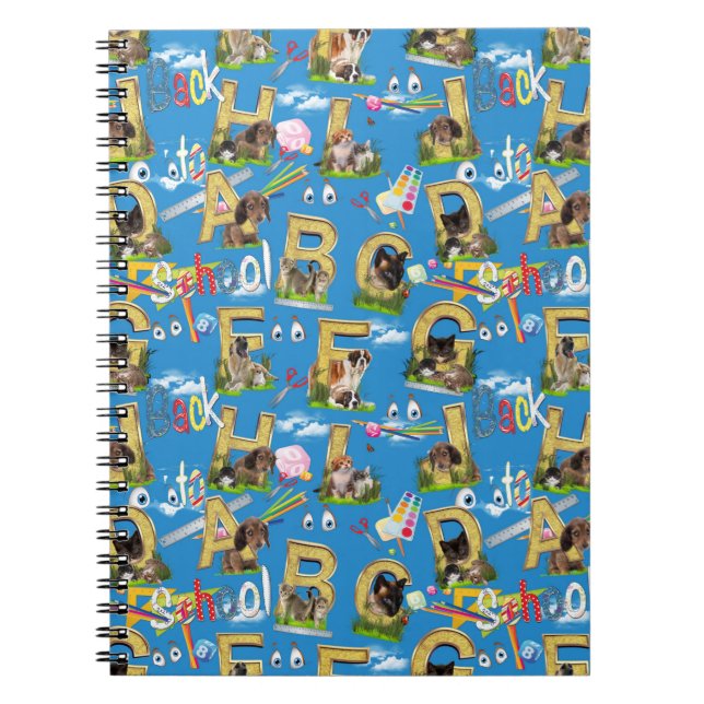 Back To School ABC Repeat Design Notebook (Front)