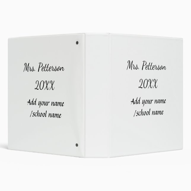 Back to school add teacher name year school name  binder (Background)