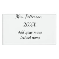 Back to school add teacher name year school name
