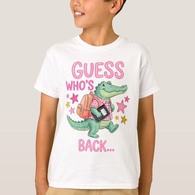 Back To School Alligator T- shirt . (Front)
