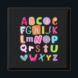 Back To School Alphabet Abcs First Day Of School T Magnet<br><div class="desc">Back To School Alphabet Abcs First Day Of School Teachers</div>