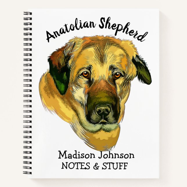 Back to school Anatolian Shepherd notebook (Front)