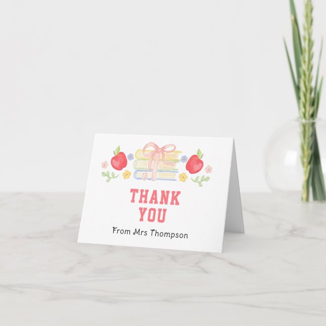Back to School | Apples and Books | Thank You (Front)