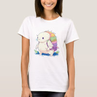 Back to School Axolotl Kawaii Cartoon