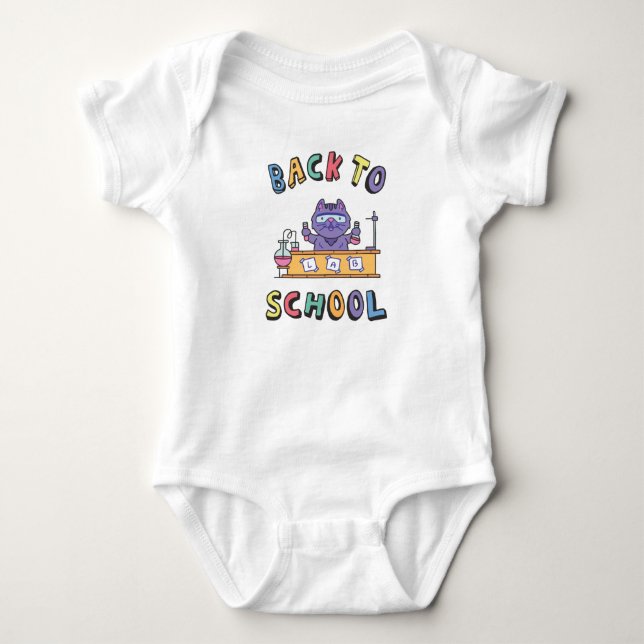 Back to school baby bodysuit (Front)