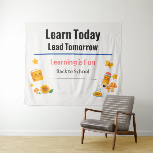 Back to School Banner Classroom Decor Teacher Ba Tapestry