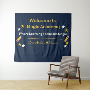 Back to School Banner Classroom Decor Teacher Bann Tapestry