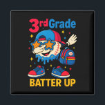Back To School Baseball Ice Cream Drip First Day O Magnet<br><div class="desc">Back To School Baseball Ice Cream Drip First Day Of School</div>