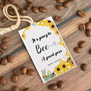 Back to school bee theme teacher gift  tags
