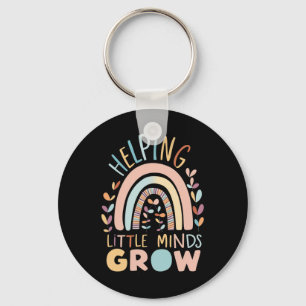 Back-to-school Boho Helping Little Minds Grow Teac Keychain