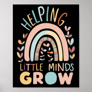 Back-to-school Boho Helping Little Minds Grow Teac Poster