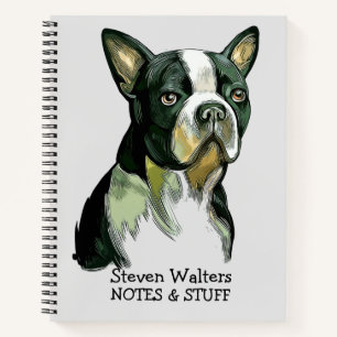 Back to school Boston Terrier notebook
