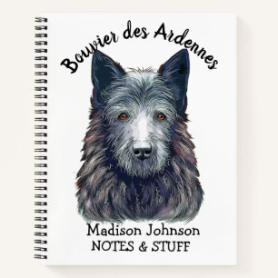 Back to school Bouvier des Ardennes notebook