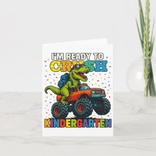 Back To School Boy Dinosaur I'm Ready To Crush Kin Card
