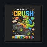 Back To School Boy Dinosaur I'm Ready To Crush Kin Magnet<br><div class="desc">Back To School Boy Dinosaur I'm Ready To Crush Kindergarten</div>