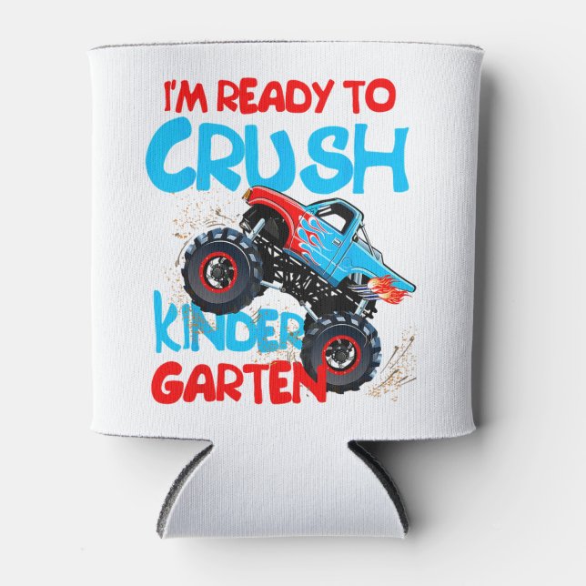 Back To School Boys First Day Of Kindergarten Mons Can Cooler (Front)