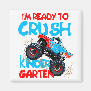 Back To School Boys First Day Of Kindergarten Mons Magnet