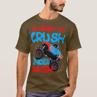 Back to School Boys First Day of Kindergarten Mons T-Shirt