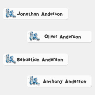 Back to School Boys Ice Skating, Hockey Kids Name