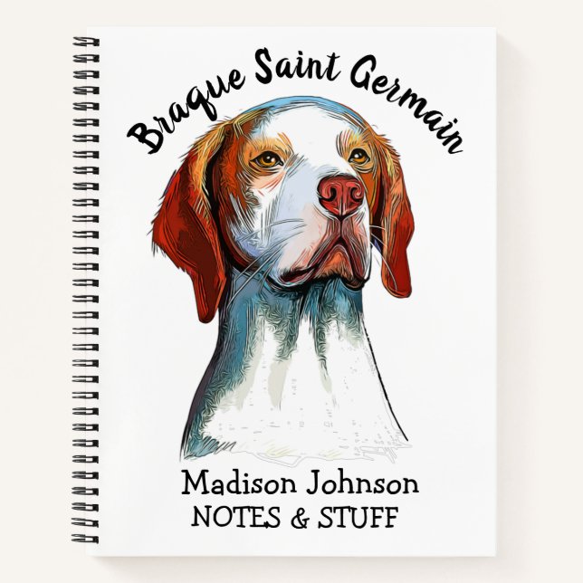 Back to school Braque Saint Germain notebook (Front)
