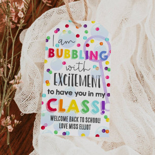 Back To School Bubbles Gift Tag