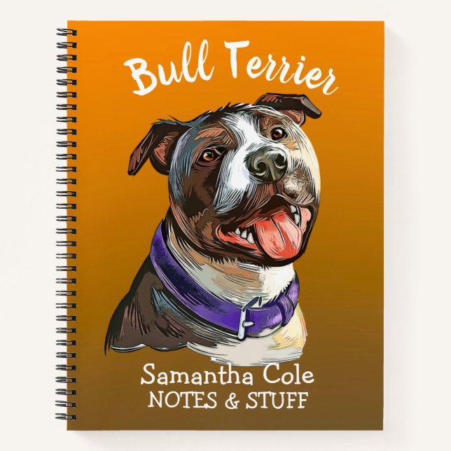 Back to school Bull Terrier Notebook (Front)