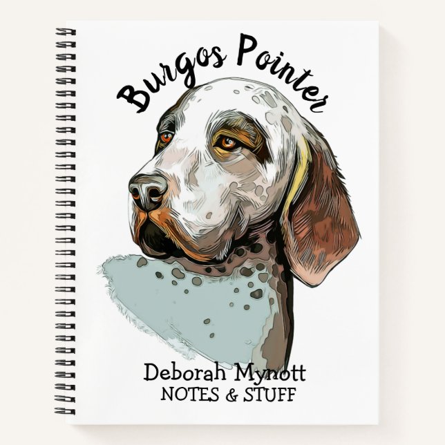 Back to school Burgos Pointer Notebook (Front)