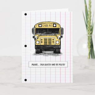 Back to School - Bus - Humour - Any Age Card