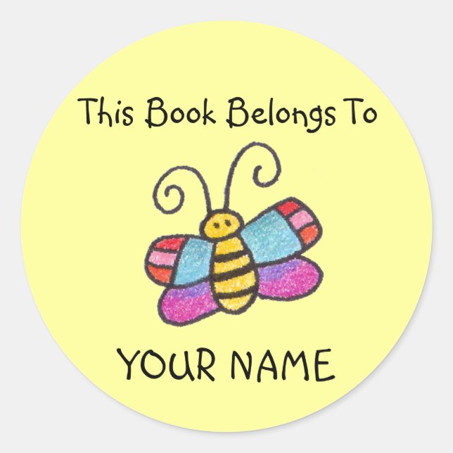 Back To School Butterfly Sticker (Front)