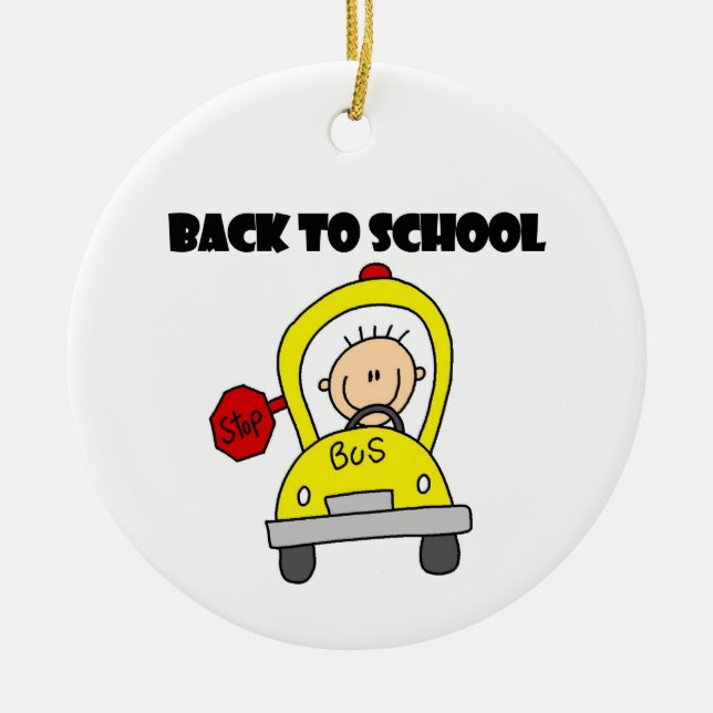 Back to School Ceramic Ornament (Front)