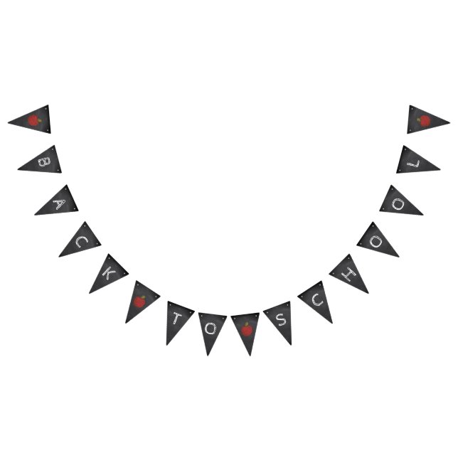 Back to School Chalkboard Classroom Decor Bunting  Bunting Flags (All)