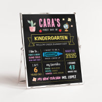Back to School Chalkboard First Day Sign