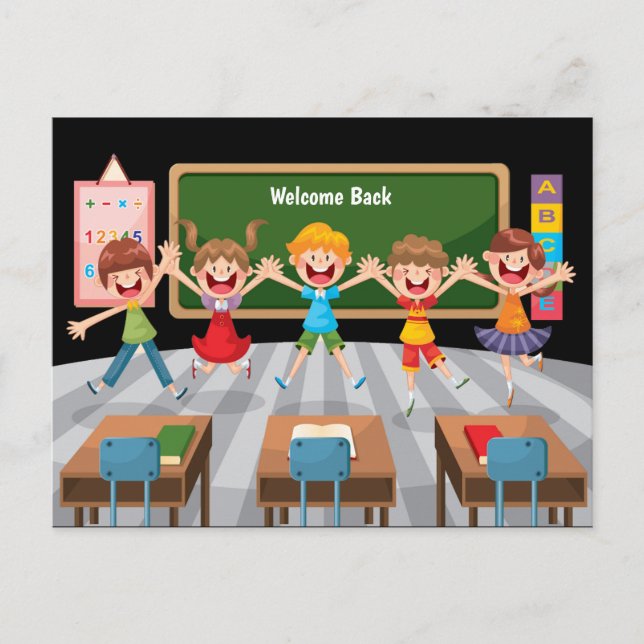 Back to School Children Postcard (Front)