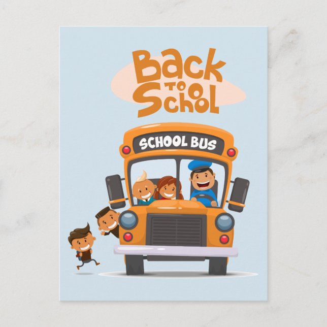 Back to school children postcard (Front)