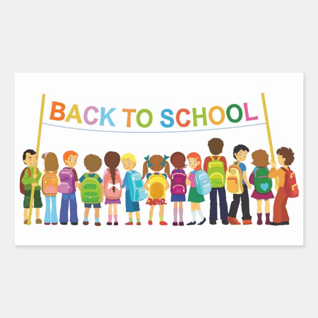 Back to School Children Sticker (Front)