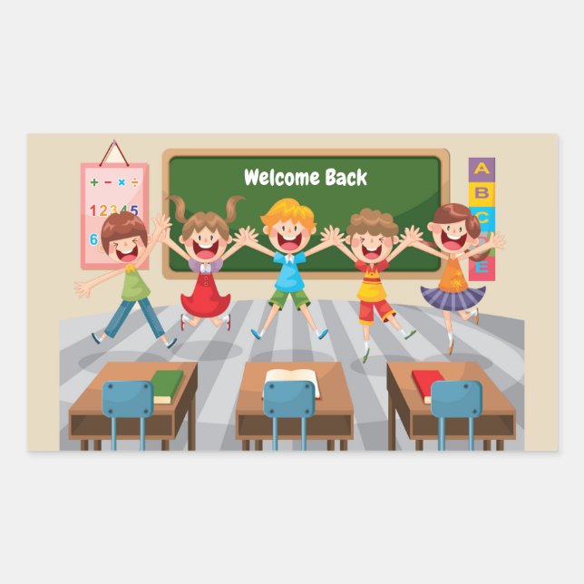 Back to School Children Sticker (Front)