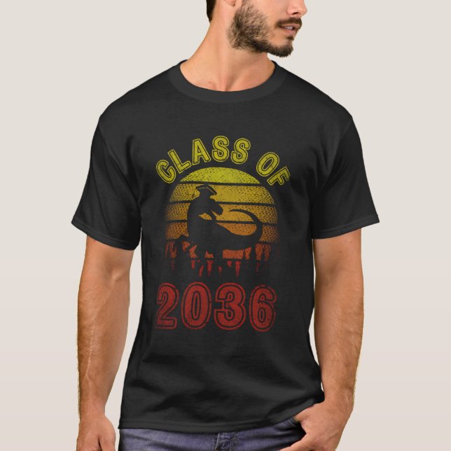 Back To School Class Of 2036 Kindergarten Pre K Gr T-Shirt (Front)