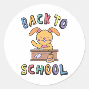 Back to school classic round sticker