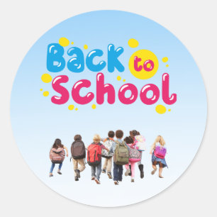 Back to School Classic Round Sticker