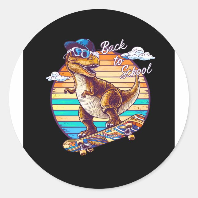 Back to school  classic round sticker (Front)