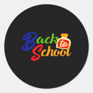 Back To School Classic Round Sticker