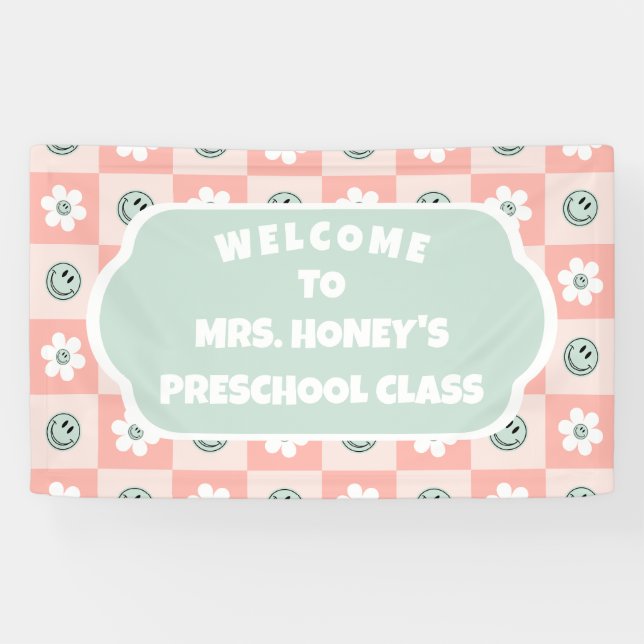 Back to School Classroom Decor Teacher Retro Banner (Horizontal)
