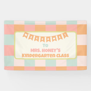 Back to School Classroom Teacher Groovy Retro Banner