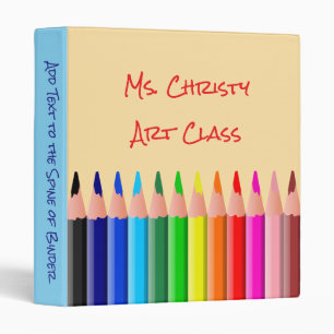 Back to School Coloured Pencils Binder