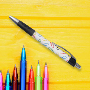 Back to school colourful paper clips pen