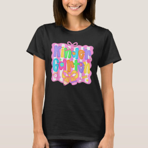 Back To School Coquette Bow Kindergarten Teacher T-Shirt